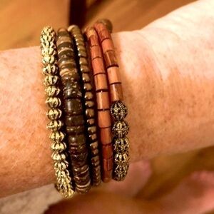 Wooden bead bangle Bracelet